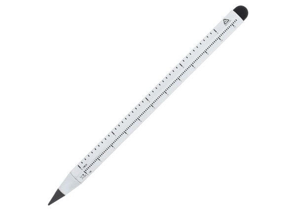 Sustainable long-life pencil &amp; ruler R-AL - White