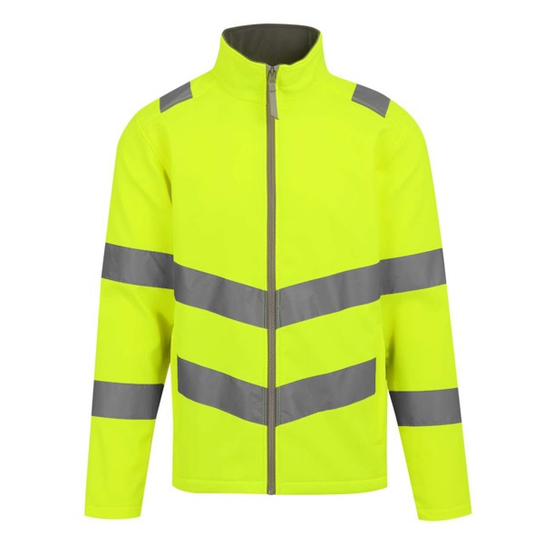 Hi-Vis Pro Contract Ablaze 2 Layer Softshell Jacket (Class 3) - Yellow / 3XL