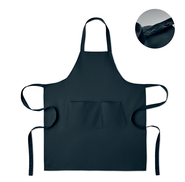 Tablier en coton bio 240 gr/m² Gamma - Bleu