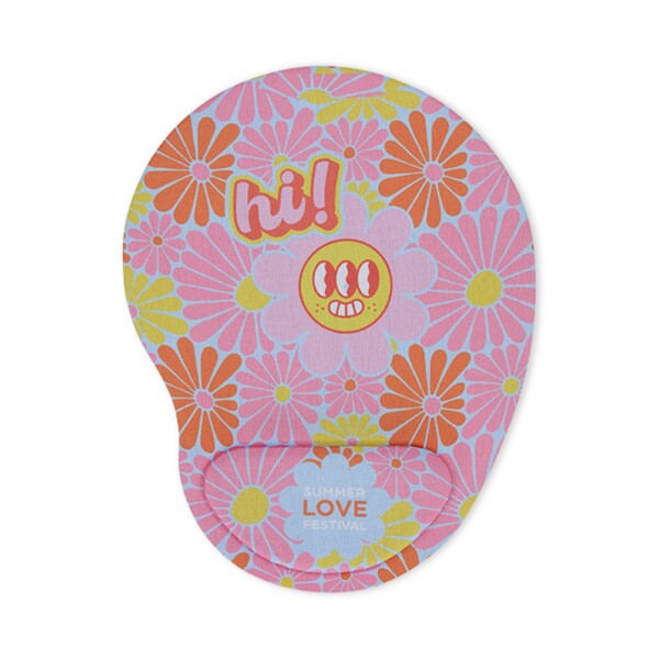 Full colour printed ergonomic polyester mousepad - Full colour