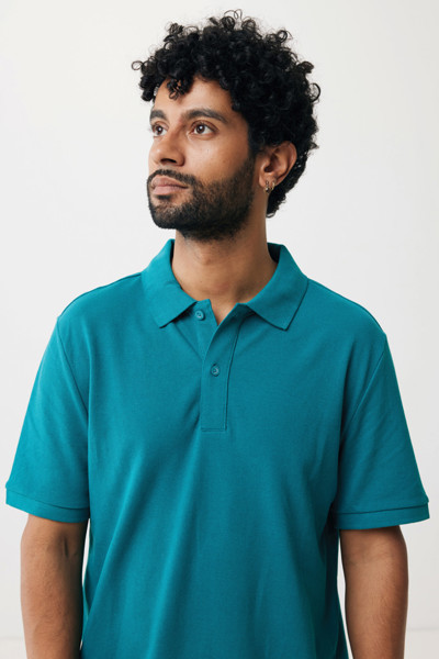 Polo en coton piqué et recyclé Iqoniq Yosemite - Verdigris / XL
