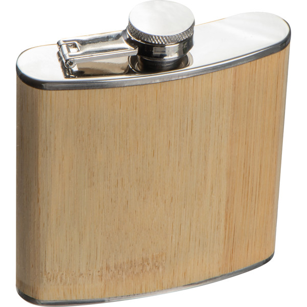 OSWALD Flaska bambusz bevonattal, 170 ml - Beige