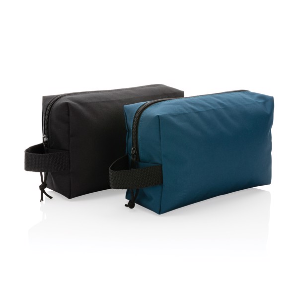 Impact Aware rPET toiletry bag, 300D, 21x13x8 cm - Black