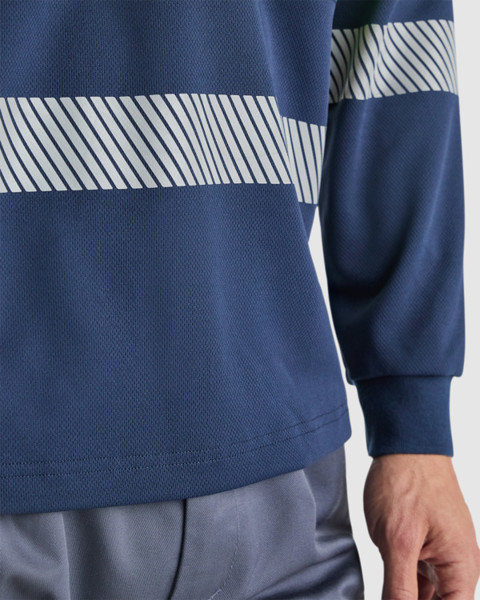 Polo Manga Larga Vega - Marino/Amarillo Fluor / XL