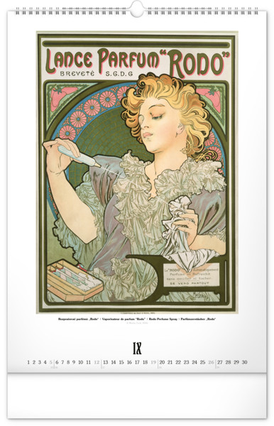 Notique Nástěnný Kalendář Alfons Mucha 2027, 33 x 46 cm