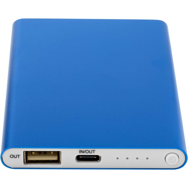 Batterie de secours en aluminium Pep de type-C de 4 000 mAh - Bleu royal
