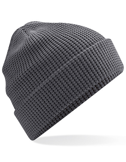 Organic Cotton Waffle Beanie - Graphite Grey / One Size