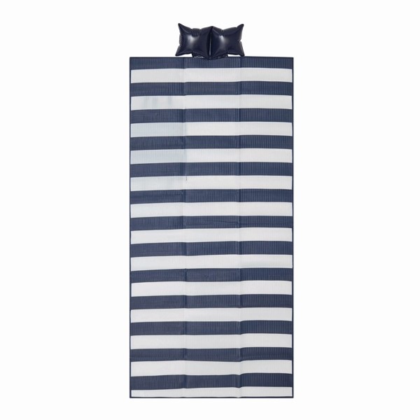 Maritime Strandmatte Marina - Blau / Weiß