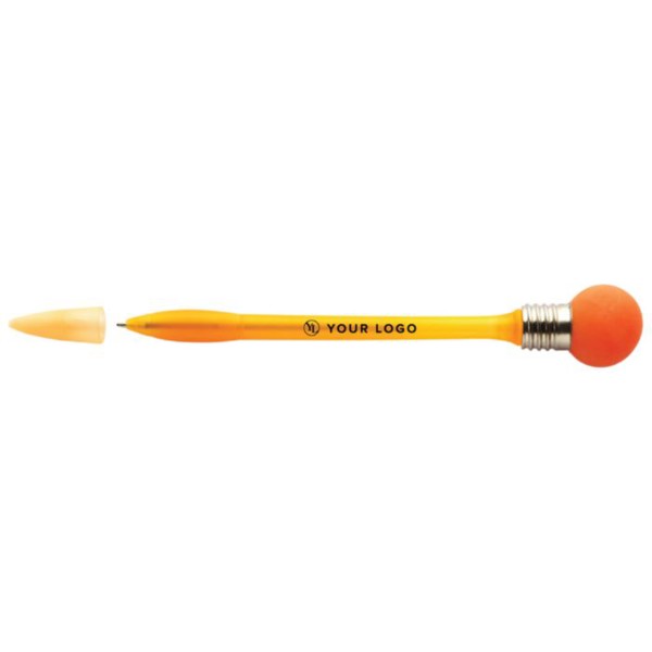 Stylo bille lumineux en plastique Emma - Orange