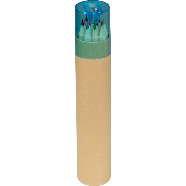 12 coloured pencils in a tube MIA - Brown