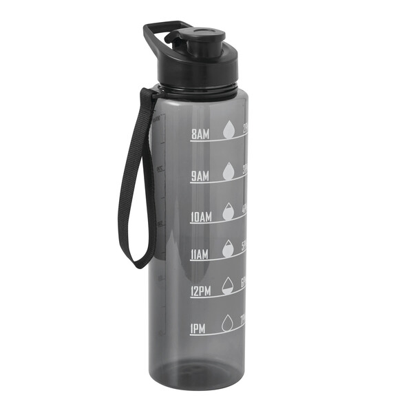 Sports Water Bottle Aqua Level - Black