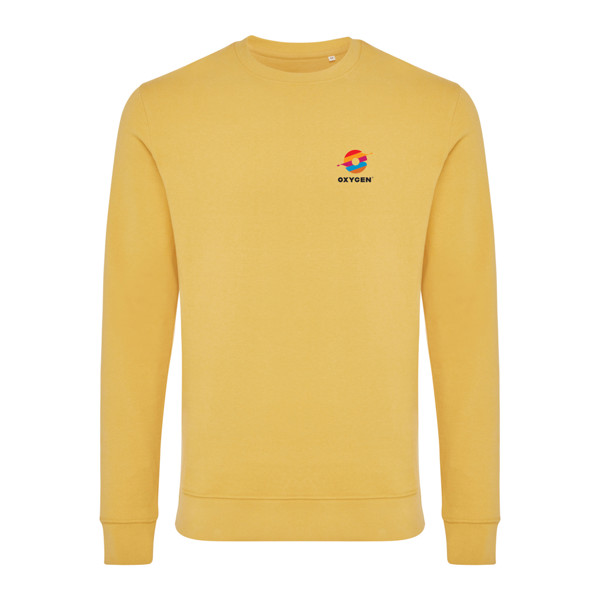 Iqoniq Zion recycled cotton crew neck - Ochre Yellow / XL