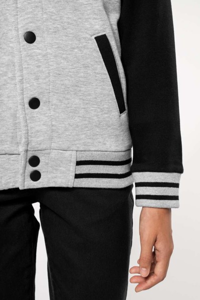 Kids Teddy Fleece Jacket - Red / White / 8/10