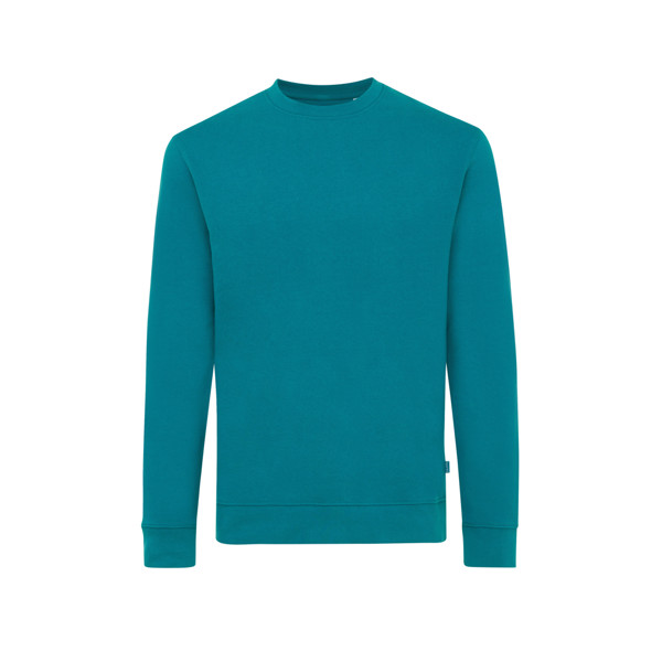 Sweater à col rond en coton recyclé Iqoniq Zion - Verdigris / XXS