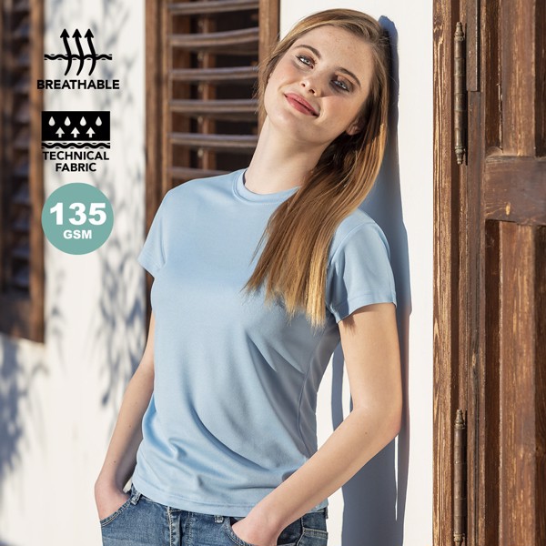 T-Shirt Mulher Tecnic Plus - Azul Claro / XL