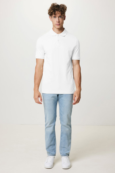 Iqoniq Yosemite recycled cotton pique polo - Recycled White / XL