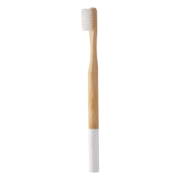Brosse à dents en bambou ColoBoo - Blanc / Naturelle