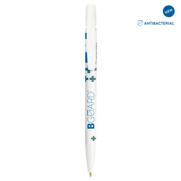 BIC® Media Clic BGUARD™ Stylo-bille antibactérien Antibac. Logo - Bluard blanc