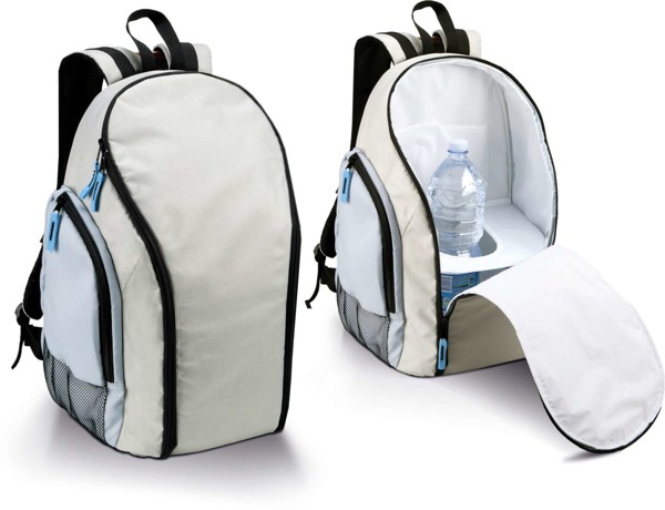 Backpack Cool Bag - Light Grey / Sky Blue