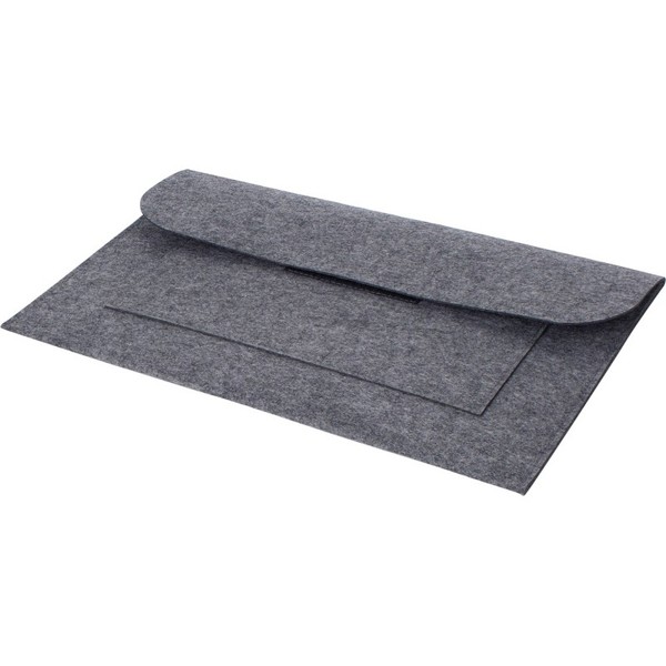 Felt RPET laptop case, document folder - grey
