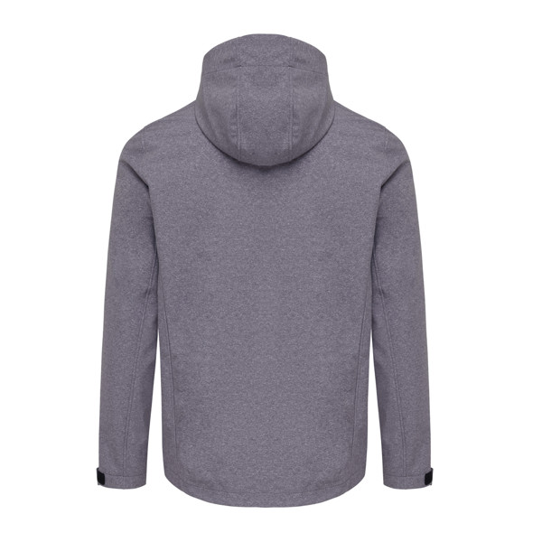 Iqoniq Makalu moška soft shell jakna 5000 mm, 300 g/m² - Heather srednje siva / 2XL