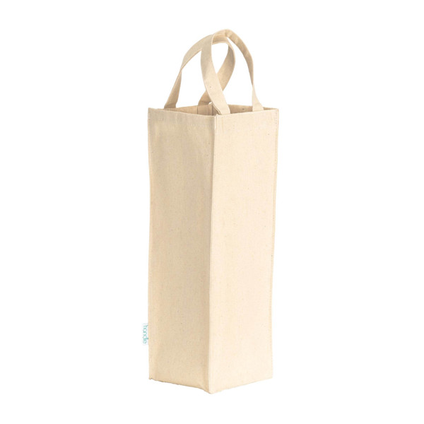 Single Bottle Carrier Bag Made Of 250 G/M2 Recycled Cotton