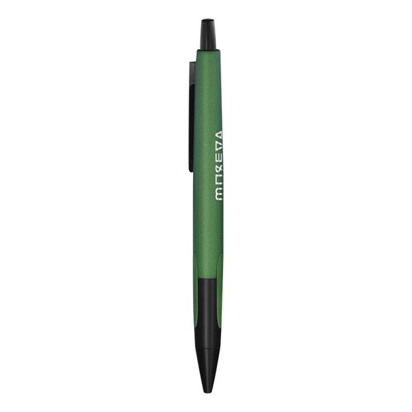 STYLO BILLE ECRITURE BLEU CORPS ET CLIP METAL - Vert