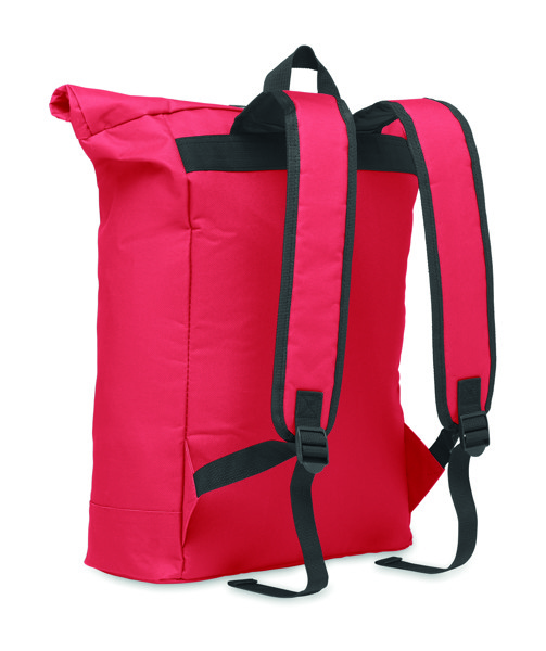 Zaino rolltop in poliestere Irea - Rosso