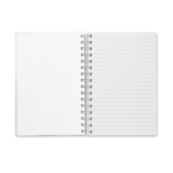 A5 RPET notebook recycled lined Anotate - White