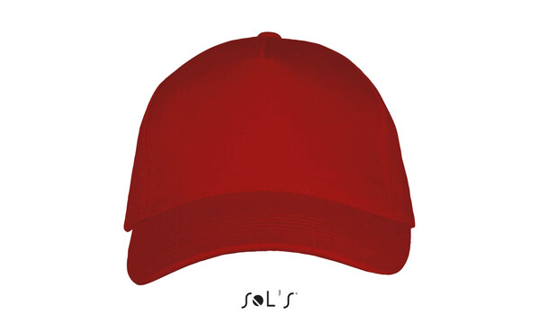 LONG BEACH FIVE PANEL CAP - CzerwonyM