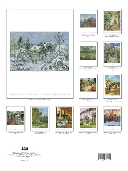 Nástenný Kalendár Gardens Impressionism 2027