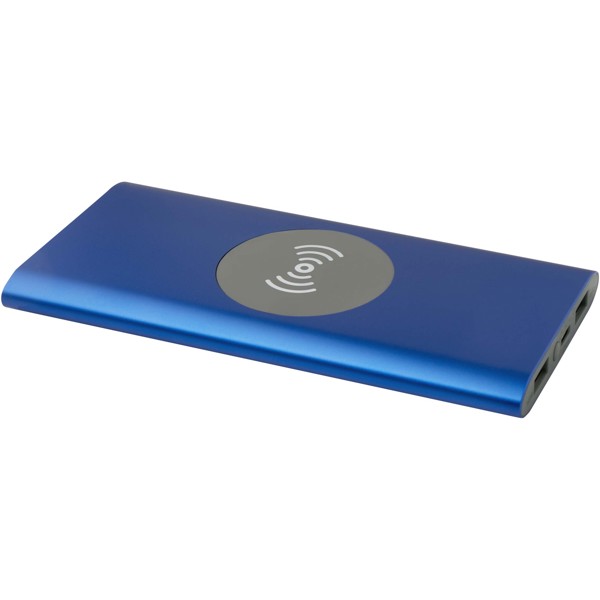 Batterie de secours sans fil en aluminium recyclé Juice type-C de 8 000 mAh - Bleu royal