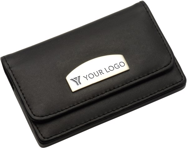 Bonded leather business card holder
