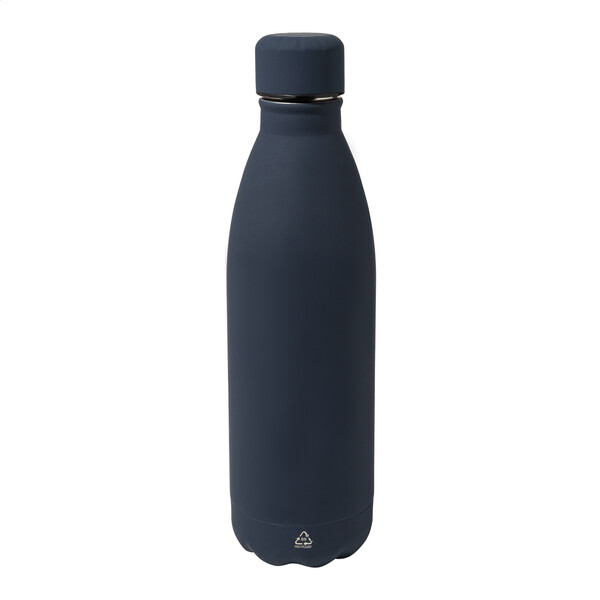 Bouteille en acier inoxydable recyclée Refill Soft - Bleu Foncé