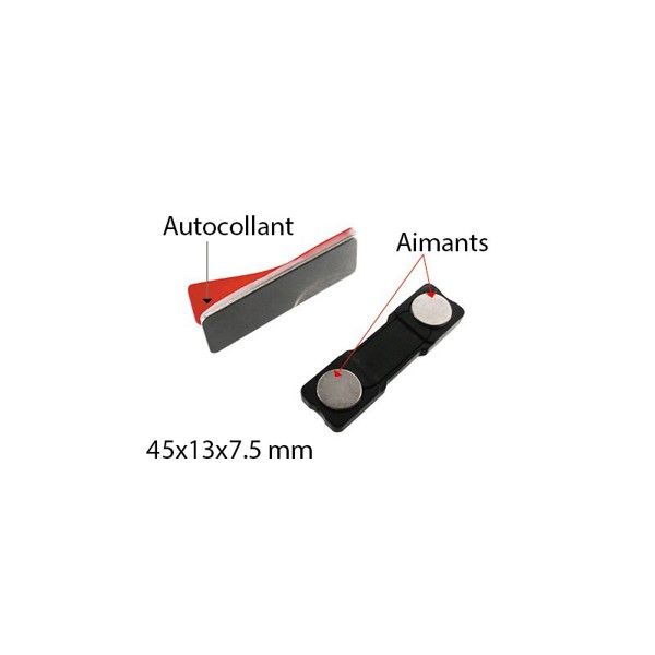 2 MAGNETS W/1 SIDE METAL PLATE WITH DOUBLE STICKER