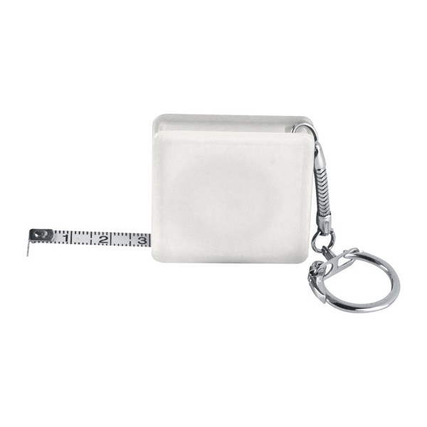 Key Ring with Measuring Tape Aberdeen - White