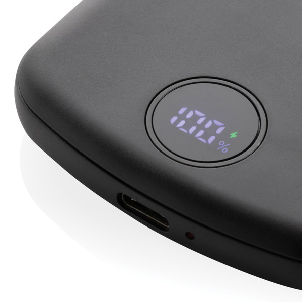 MagBoost RCS recycled plastic 5000 mah magnetic powerbank - Black