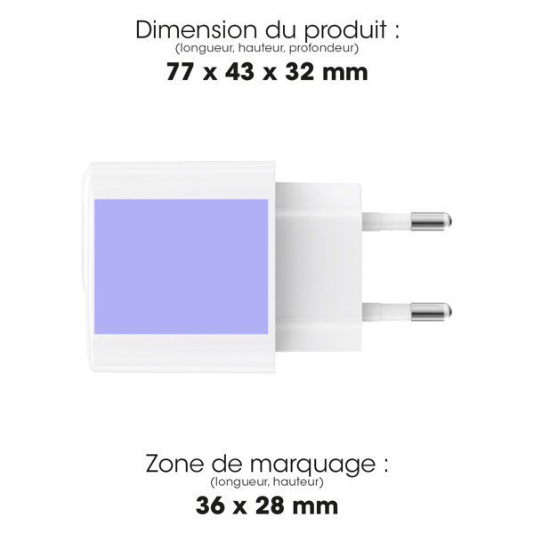 PIKA - CHARGEUR SECTEUR USB TYPE-C 25W - BLANC