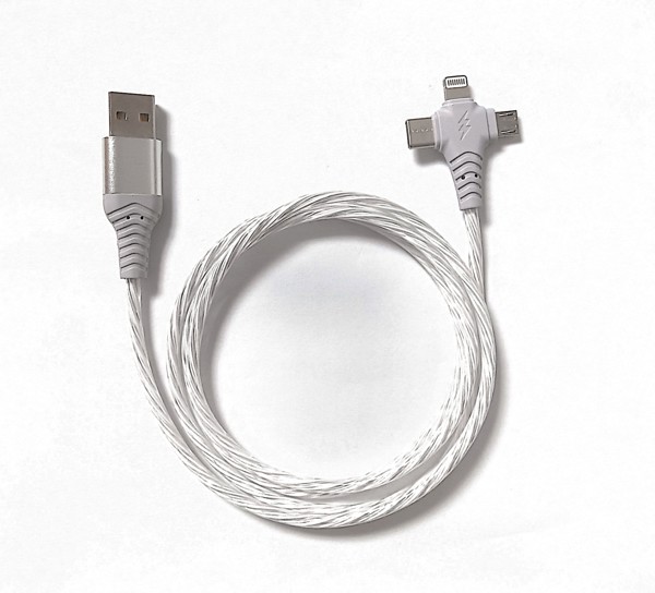 Illuminated data cable 3in1 UC050 - WHITE