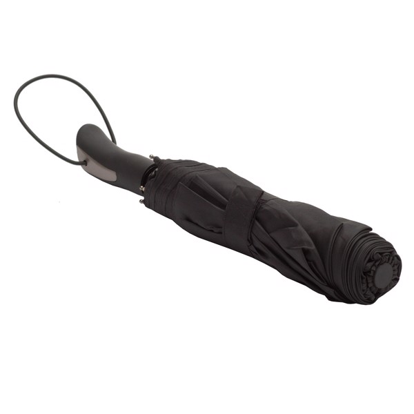 Vernier foldable stormproof umbrella - Black