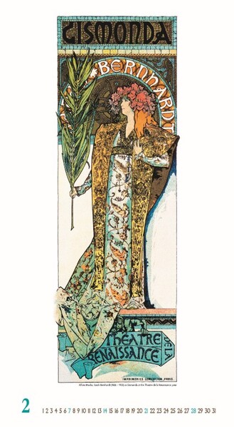 Nástenný Kalendár Alfons Mucha 2027
