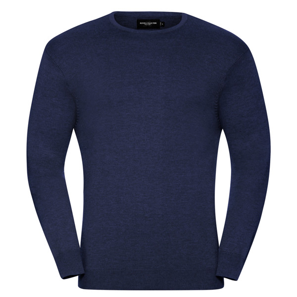 Pulôver Em Malha Homem 275G - 50% Algodão/ 50% Acrílico - Azul Marinho / 2XL