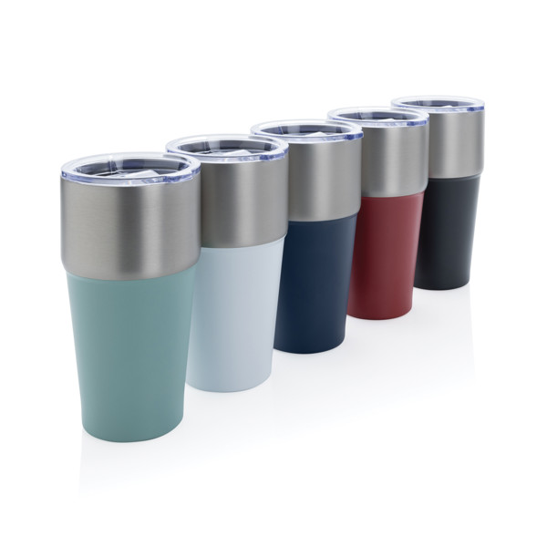 Termohrnček Fluid 500ml z RCS recyklovanej ocele - Čierna