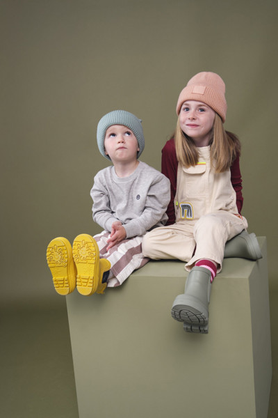 Organic Baby Bear Beanie - Peach / 6-12