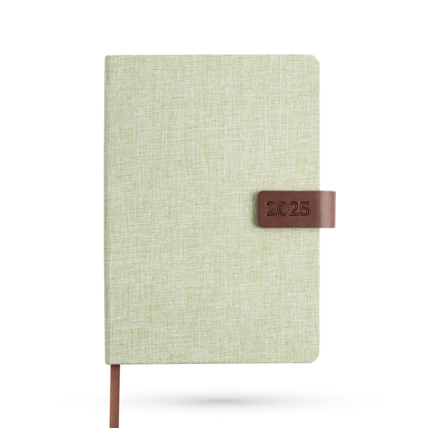 Agenda Diária A5 San Marino, Linho - Verde Claro