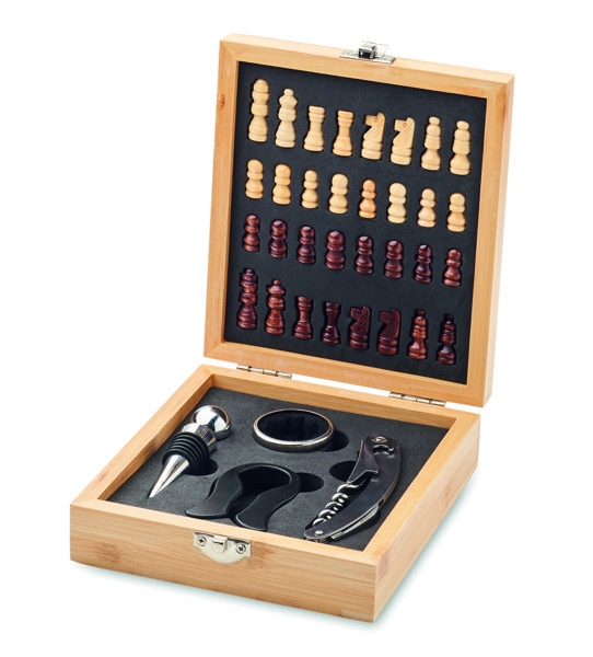 Chess board wine set Chesset