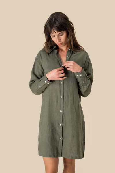 Ladies' Linen Dress Shirt - S