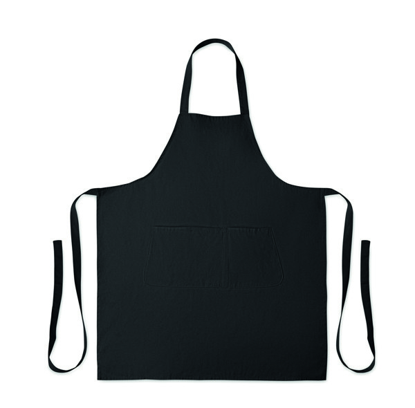 Organic cotton apron 240 gr/m² Gamma - Black