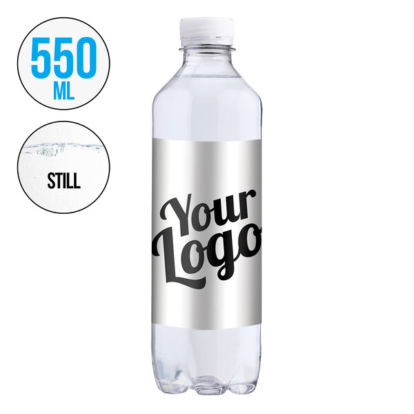 Water bottle Hula - Transparent white cap / ST