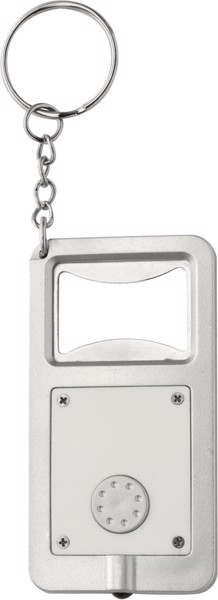 Plastic key holder with LED - White